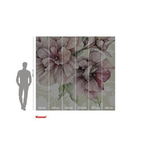 Fototapet cu model floral și indicații de dimensiuni