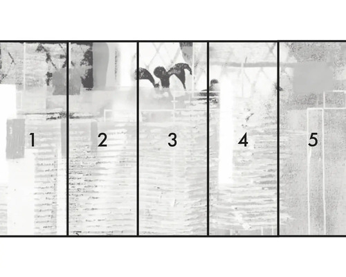 Fototapet cu model abstract, formată din cinci fâșii