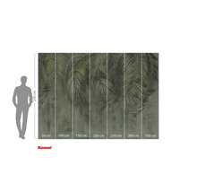 Fototapet Komar cu motive de palmieri și indicații de dimensiuni