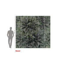 Fototapet cu motiv grafic de frunze și indicații de dimensiune