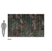 Tapetă foto cu motive vegetale și indicații de dimensiune