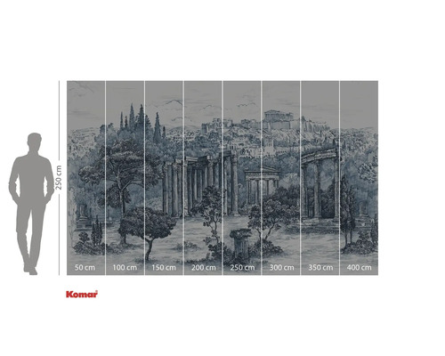 Fototapet cu vedere spre Atena, Grecia și indicații de dimensiune