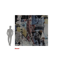 Tapetă foto cu motivul unui panou publicitar rupt și indicații de dimensiune