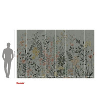 Tapet foto cu model floral și indicații de dimensiune