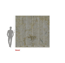 Fototapet Komar cu motiv de junglă, leopard și papagali, dimensiuni 280 x 300 cm