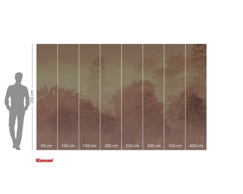 Fototapet cu motiv forestier și indicații de dimensiuni