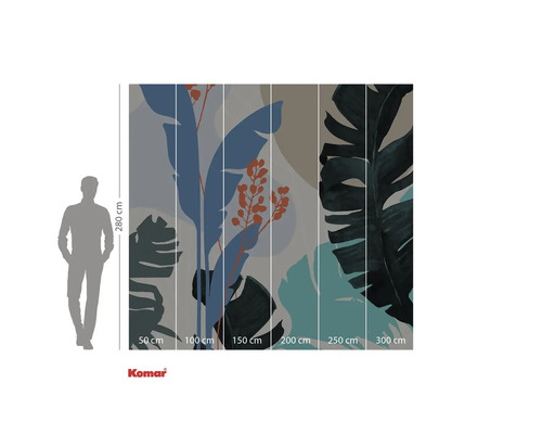 Fototapet cu motiv floral și informații despre dimensiuni