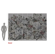 Fototapet cu model floral și indicații de dimensiuni