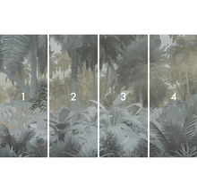 Tapetă foto din patru părți cu motiv de junglă