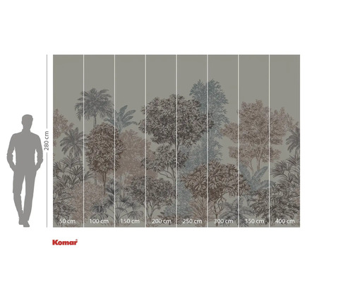 Fototapet Komar cu motiv de junglă, dimensiuni 400 cm lățime x 280 cm înălțime