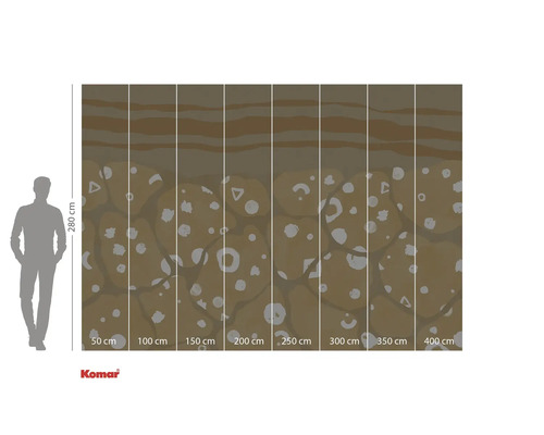 Tapet foto Komar cu model abstract și indicații de dimensiuni