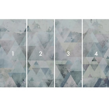 Fototapetă din patru piese cu model abstract de triunghiuri