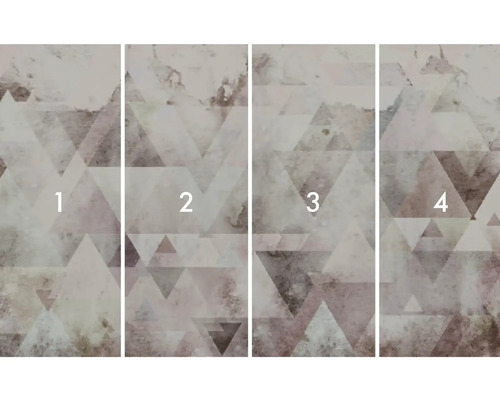 Tapetă foto din patru părți cu model abstract triunghiular
