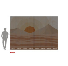 Fototapet Komar cu peisaj deșertic și soare răsare, 280 x 400 cm