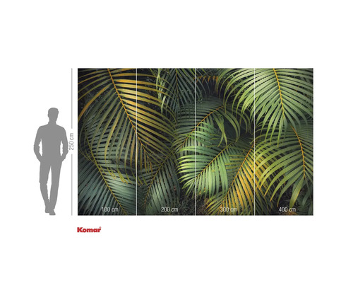 Fototapet cu un motiv de frunze de palmier