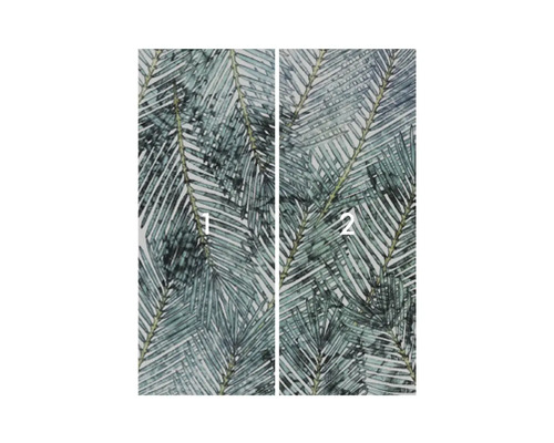 Model de tapetă din două părți cu motiv vegetal