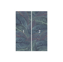 Fototapet cu model de frunze, format din două părți