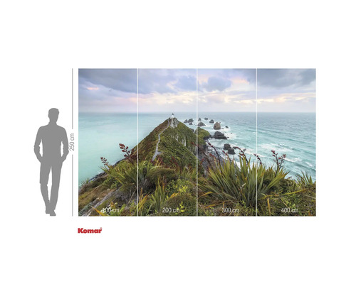 Fototapet cu far, peisaj de coastă și plante