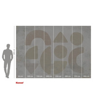 Fototapet cu model geometric abstract și indicații de dimensiune