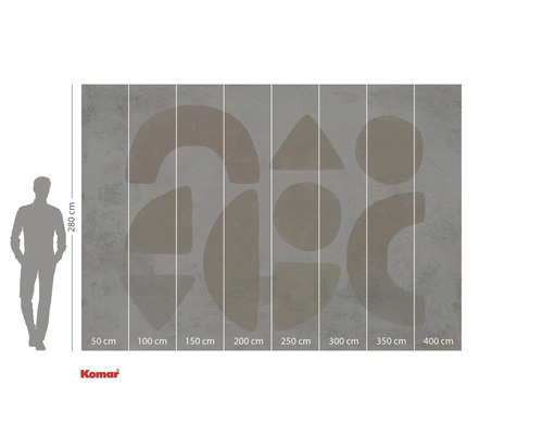 Fototapet cu model geometric abstract și indicații de dimensiune