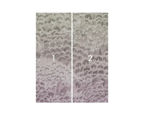 Model de tapet cu design de pene, două fâșii una lângă alta