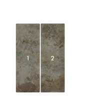 Două plăci decorative cu model floral.