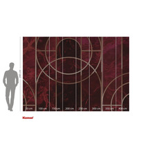 Fototapet Komar cu model geometric și indicații de dimensiune