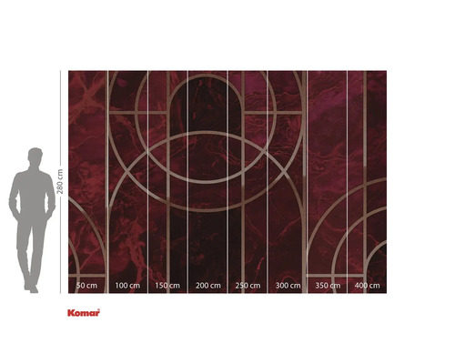 Fototapet Komar cu model geometric și indicații de dimensiune