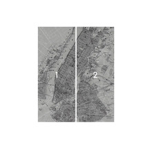 Fototapet cu planul orașului New York, format din două piese