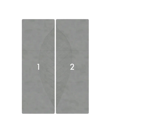 Tapetă din două părți cu motiv de frunze