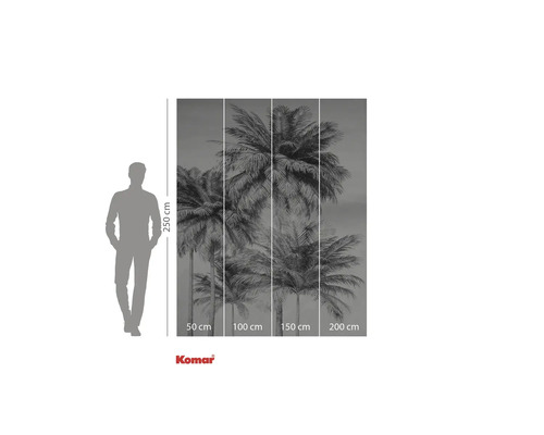 Tapetă foto cu motiv cu palmieri și măsurători