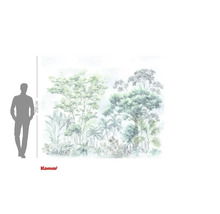 Tapet foto Komar cu motiv de junglă și indicație de dimensiune