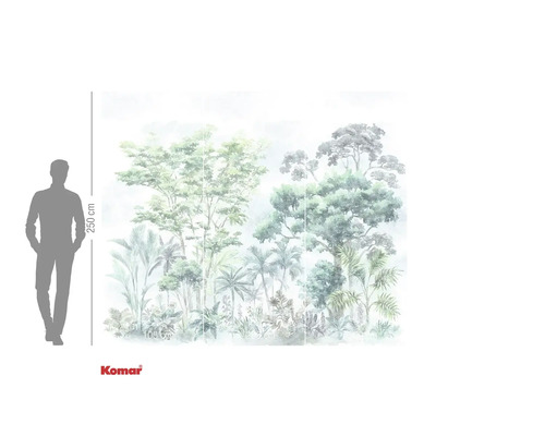 Tapet foto Komar cu motiv de junglă și indicație de dimensiune