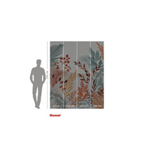 Tapetă foto cu model botanic și indicații de dimensiuni