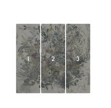 Tapet cu model floral, compus din trei fâșii