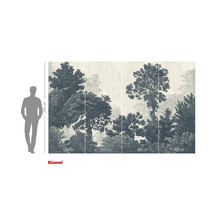 Fototapet cu motiv de pădure și indicații de dimensiune