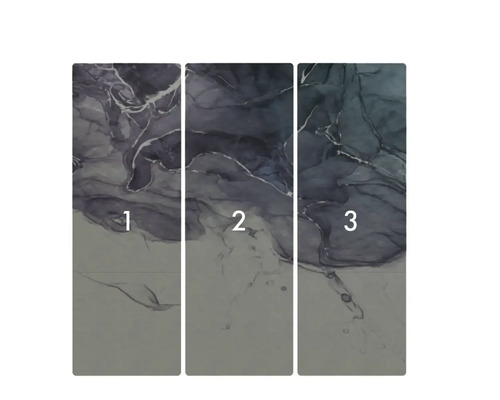 Trei fâșii de tapet cu model abstract