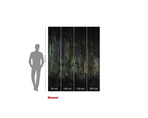 Tapet fotogravic cu model de pene și indicații de dimensiuni