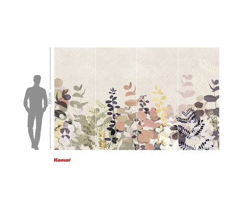 Tapetă foto cu motive vegetale și specificații de dimensiuni