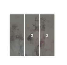 Pictură murală din trei piese cu o femeie