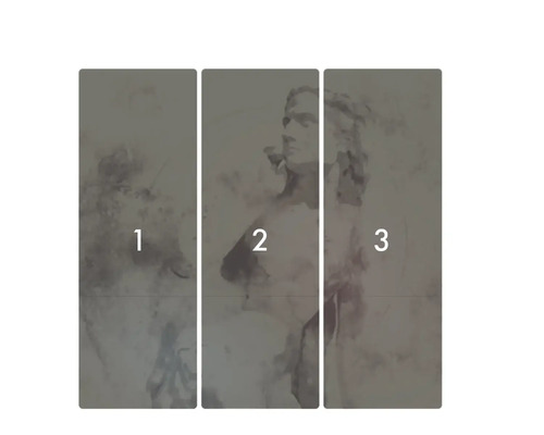 Pictură murală din trei piese cu o femeie