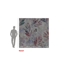 Tapetă foto cu model de frunze și flori, dimensiuni 250 x 250 centimetri