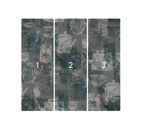 Tapetă cu design de ceainice și căni