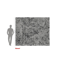 Fototapet cu model floral și indicații de dimensiuni