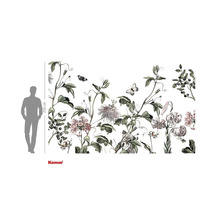 Tapet fototapet cu design floral și fluturi pentru decorarea pereților