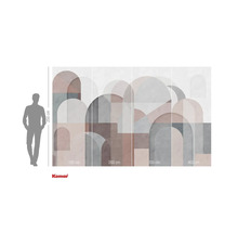 Tapet foto Komar cu model abstract de arce și indicații de dimensiuni