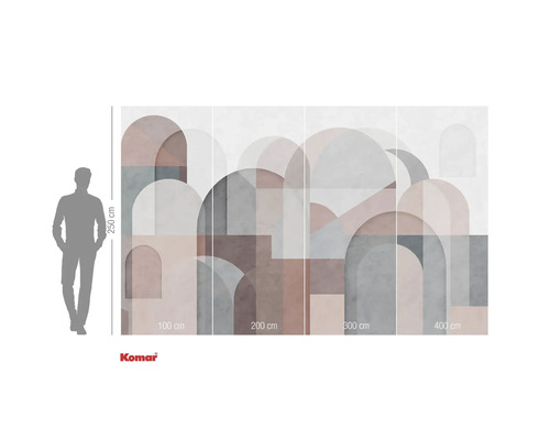 Tapet foto Komar cu model abstract de arce și indicații de dimensiuni