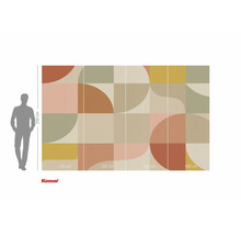 Fototapet cu model geometric și indicații de dimensiune