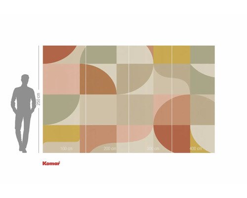 Fototapet cu model geometric și indicații de dimensiune