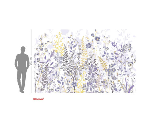 Fototapet Komar cu model floral, înălțime 250 cm